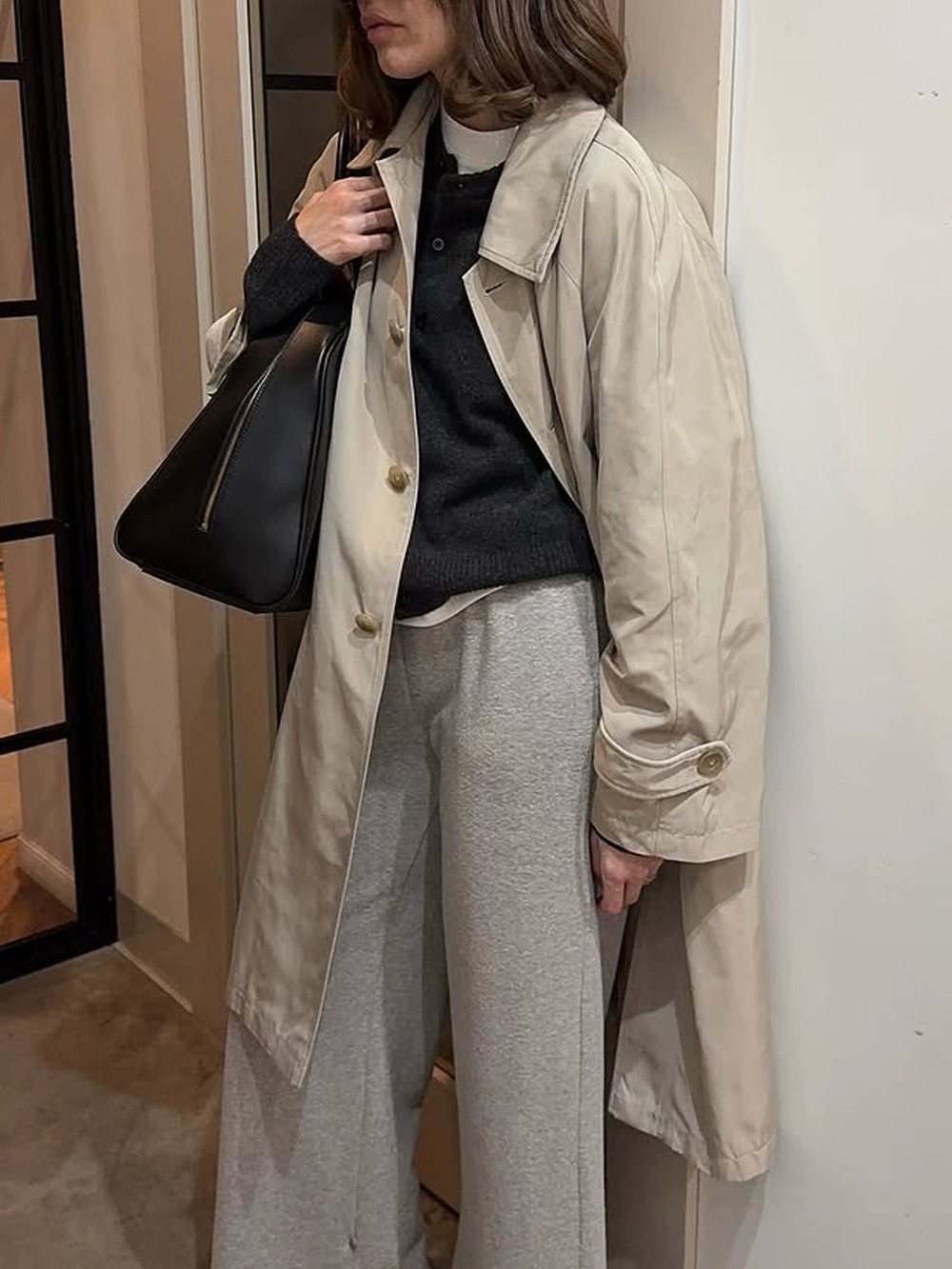 Zara Nordic Street Style Fall Lightweight Loose Long Trench Coat